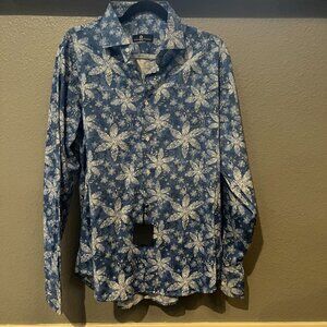 EREDI PISANO Made in Italy New with Tags Long Sleeve Button Up Floral Shirt IT43